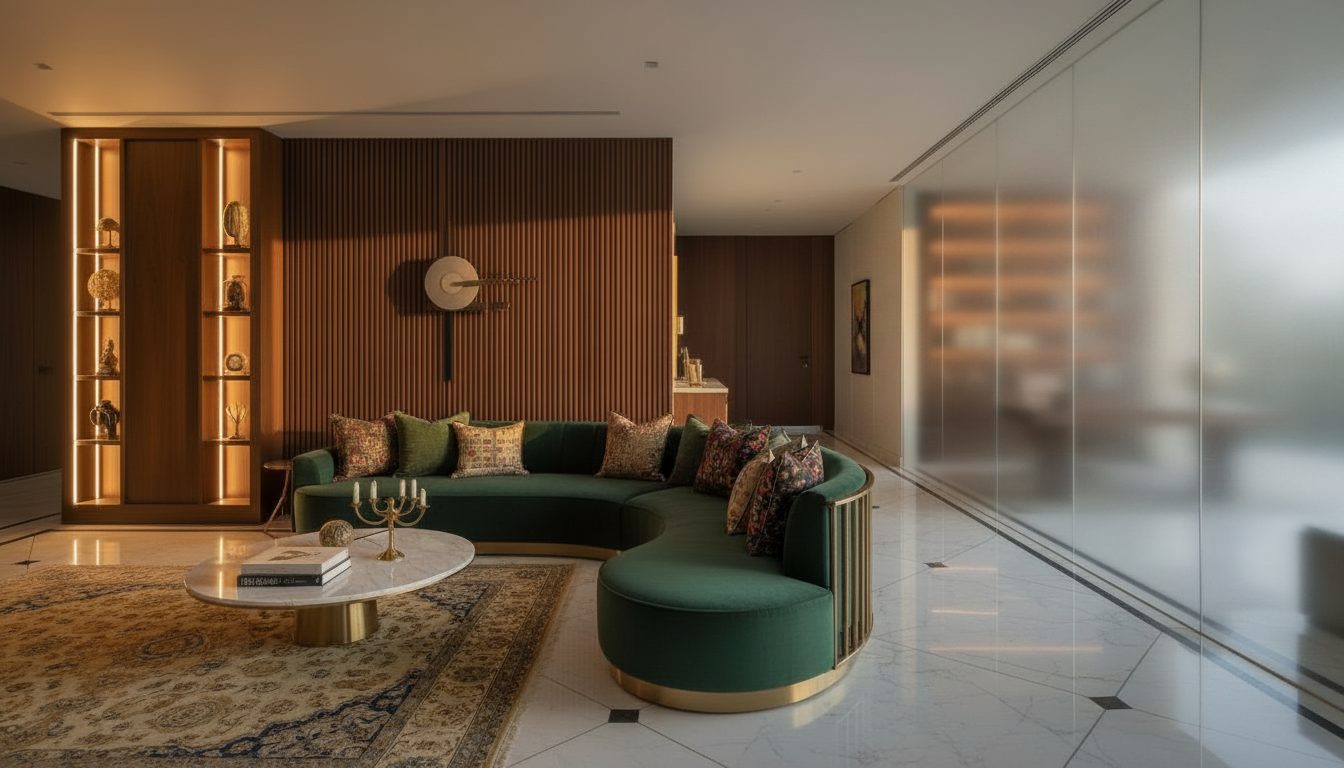 Same glass wall frosted for privacy